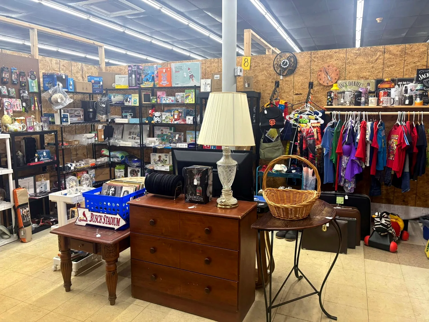 Furniture clothing and merchandise booth