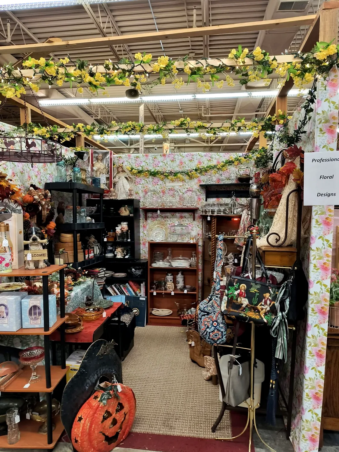 Decorated vintage vendor booth
